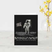 Funny Bigfoot Sasquatch Space Sasquanaut  Kaart (Gele Bloem)