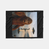Funny Bigfoot Selfie With Loch Ness Monster And Uf Fleece Deken (Voorkant (Horizontaal))