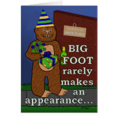 Funny Bigfoot Vaderdag Pun Sasquatch Pap Card (Voorkant)