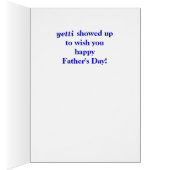 Funny Bigfoot Vaderdag Pun Sasquatch Pap Card (Binnen (Rechts))