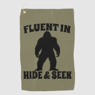Funny Bigfoot - Vloeiend in Verbergen en zoeken Golfhanddoek