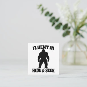 Funny Bigfoot - Vloeiend in Verbergen en zoeken Vierkante Visitekaartje