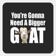 Funny Bigger Goat op zwarte achtergrond