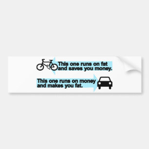 Funny Bike versus Car Bumpersticker