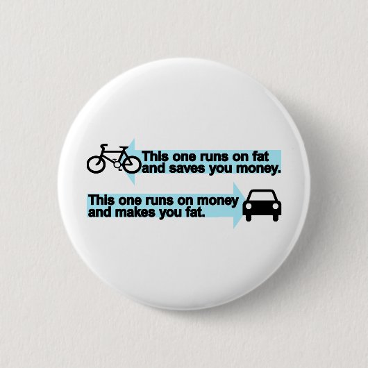 Funny Bike versus Car Ronde Button 5,7 Cm (Voorkant)