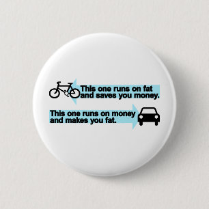 Funny Bike versus Car Ronde Button 5,7 Cm
