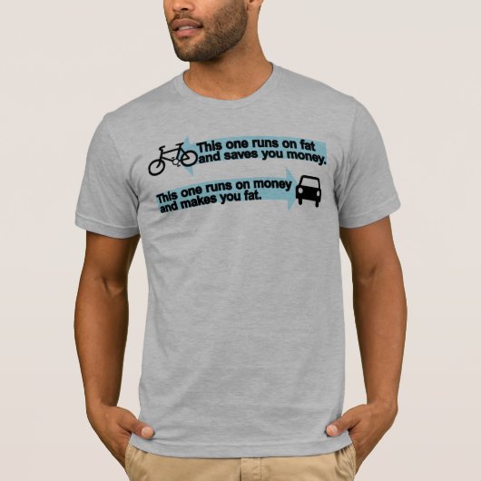 Funny Bike vs Car T-Shirt (Voorkant)