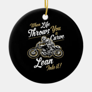Funny Biker citeert Sarcastic Motorcycle Rider Gif Keramisch Ornament
