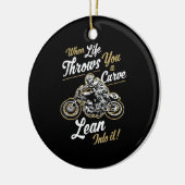 Funny Biker Quotes Sarcastic Motorcycle Rider Gift Keramisch Ornament (Links)