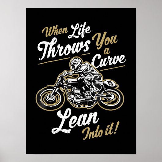 Funny Biker Quotes Sarcastic Motorcycle Rider Gift Poster (Voorkant)
