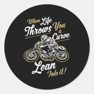 Funny Biker Quotes Sarcastic Motorcycle Rider Gift Ronde Sticker