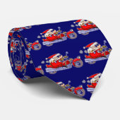 Funny Biker Santa Holiday Stropdas (Opgerold)