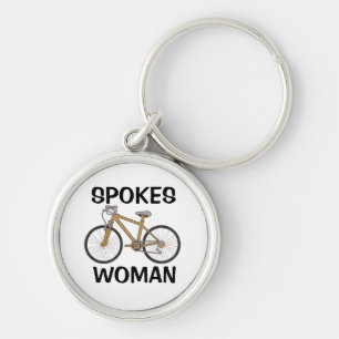 Funny Biking Mam Spokes Woman Sleutelhanger