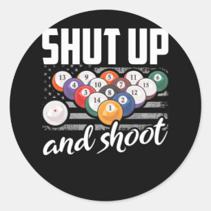 Funny Billard Player Quote Billiard Sarcastic Ronde Sticker
