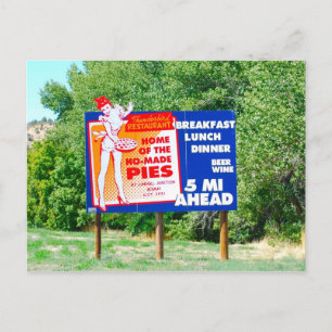 Funny Billboards Ho Made Pies Briefkaart