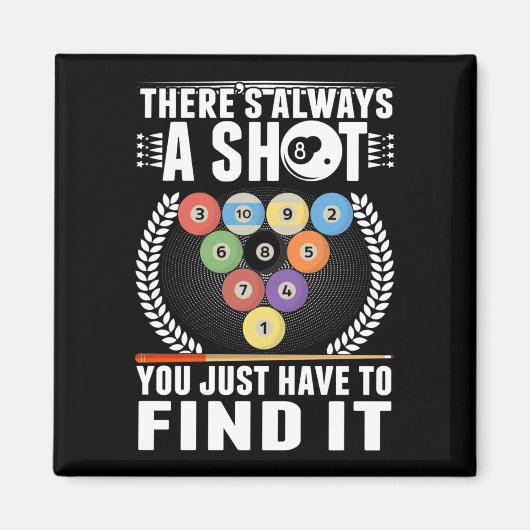 Funny Billiard Joke Snooker Pool Player Magneet (Voorkant)