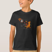 Funny billiards 8th ball dinosaur extinction t-rex t-shirt (Voorkant)