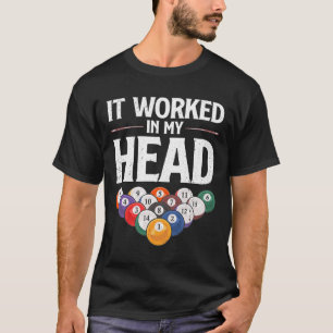 Funny Billiards Design for Men Women Cue Sport Poo T-shirt