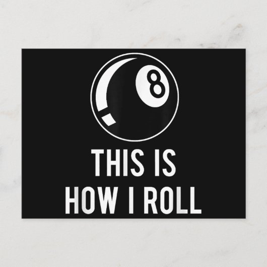 Funny Billiards Design for Pool Players Retro 8 Ba Briefkaart (Voorkant)