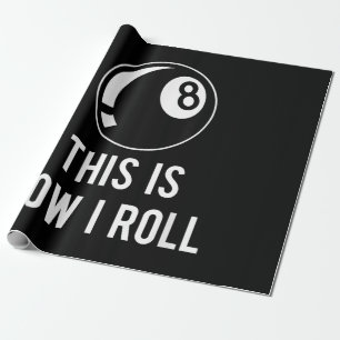 Funny Billiards Design for Pool Players Retro 8 Ba Cadeaupapier