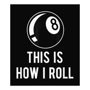 Funny Billiards Design for Pool Players Retro 8 Ba Foto Afdruk