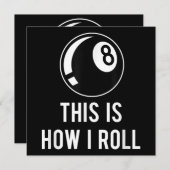 Funny Billiards Design for Pool Players Retro 8 Ba Kaart (Voorkant / Achterkant)