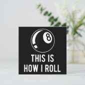 Funny Billiards Design for Pool Players Retro 8 Ba Kaart (Staand voorkant)