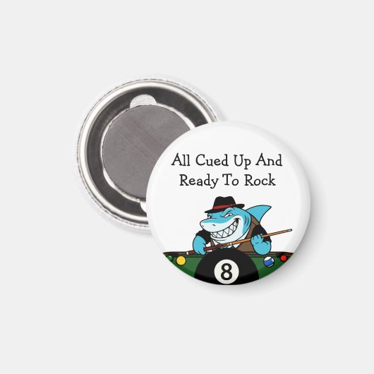 Funny Billiards Fanatic Cool Fridge Magneet (Voorkant / Achterkant)