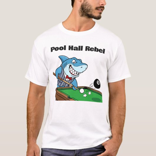 Funny Billiards Pool Hall Rebel T-shirt (Voorkant)