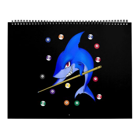 Funny Billiards Pool Shark Male Kalender (Hoes)