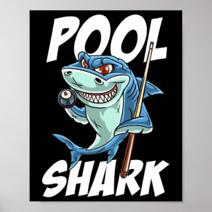 Funny Billiards Pool Shark Snooker Hall Joke Billi Poster