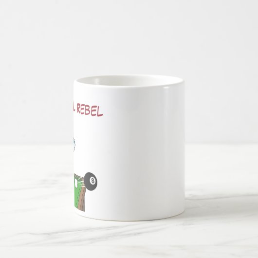 Funny Billiards Shark Pool Hall Rebel Coffee Mugs (Centre)