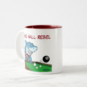 Funny Billiards Shark Rebel Coffee Mugs (Devant gauche)