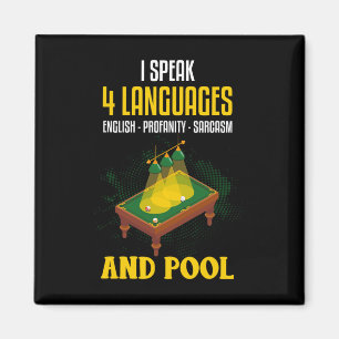 Funny Billiards Shirt Joke Sarcastic Billard Pool Magneet