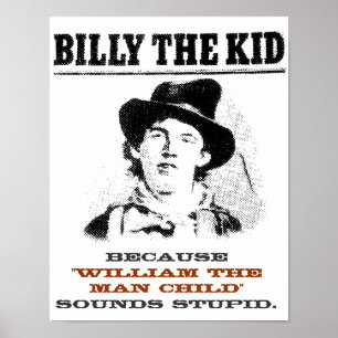 Funny Billy het Kind "Gezocht" Poster