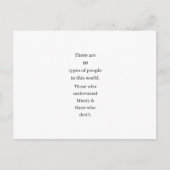 Funny Binary Wiskunde Computing Joke Gift Briefkaa Briefkaart (Voorkant)