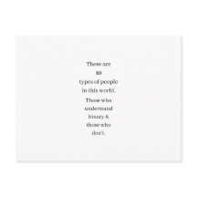 Funny Binary Wiskunde Computing Joke Gift Briefkaa