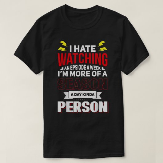 Funny Binge die design bekijkt voor scharnierhorlo T-shirt (Design voorkant)