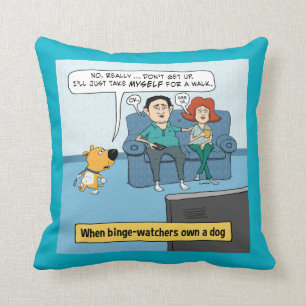Funny Binge Watchers en hun hond Kussen