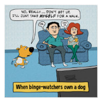 Funny Binge Watchers en hun hond