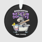 Funny Binghamton Baseball Baignoire Donkey Vintage (devant)