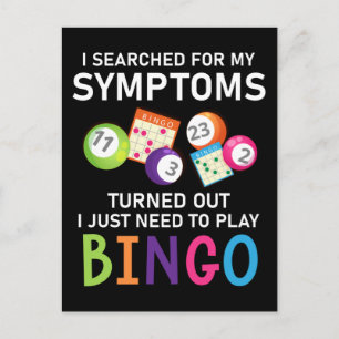Funny Bingo Ball Bingo Gamer Briefkaart