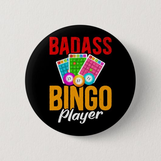 Funny Bingo Balls Sarcastic Bingo Player Ronde Button 5,7 Cm (Voorkant)