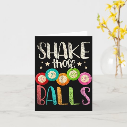 Funny Bingo Caller Gamble Lottery Shake Those Bing Kaart (Gele Bloem)