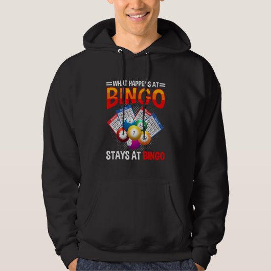 Funny Bingo Gamer Balls Card Gambler Quote Hoodie (Voorkant)