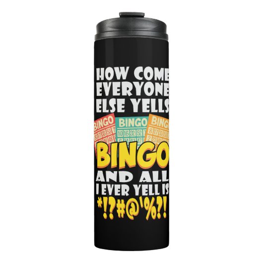 Funny Bingo Player Gift Thermosbeker (Voorkant)