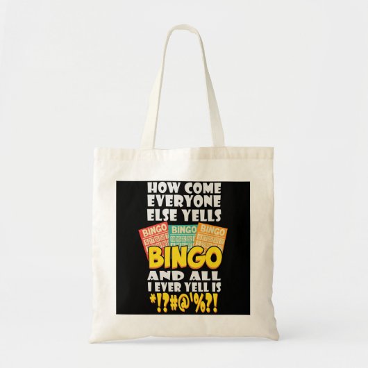 Funny Bingo Player Gift Tote Bag (Voorkant)