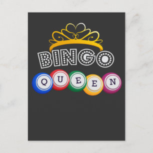 Funny Bingo Player Queen Granny Gambler Humor Briefkaart