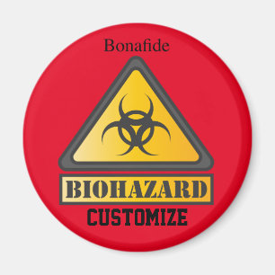 Funny Biohazard Warning Sign Thunder_Cove Magneet
