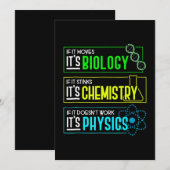 Funny Biology Chemistry Physics Science Nerd Feestdagenkaart (Voorkant / Achterkant)